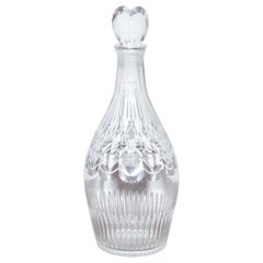 Vintage Stunning Cut Glass Crystal Decanter Handmade and Blown with Heart Stopper