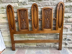 Stunning Daniel Jones Sculptural Walnut Queen Headboard Mid-Century Modern