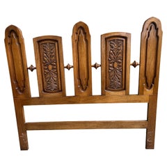 Stunning Daniel Jones Sculptural Walnut Queen Headboard Mid-Century Modern