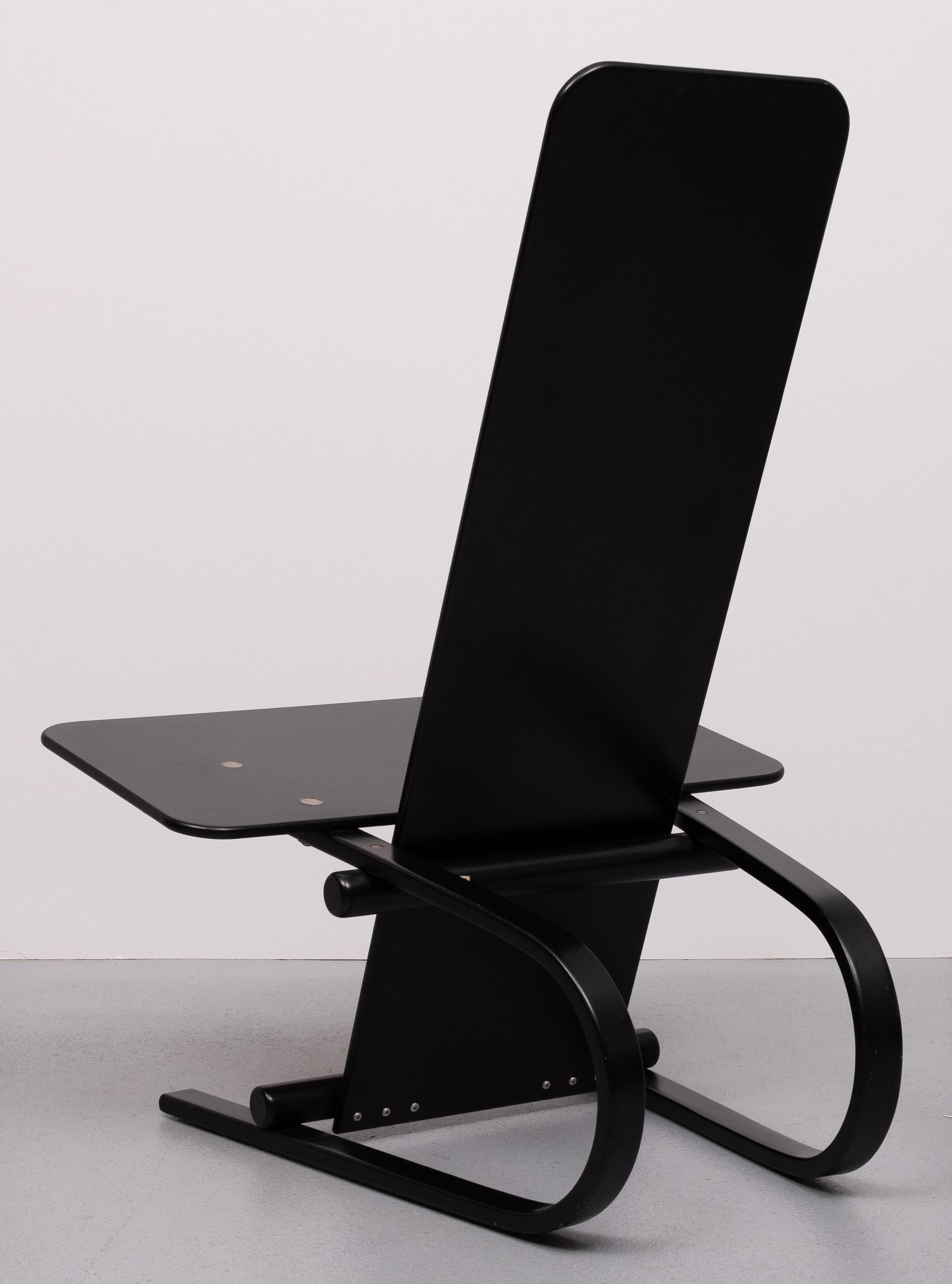 Stunning  Danish 1980's Postmodern  Andreas Hansen Plywood chair  For Sale 4
