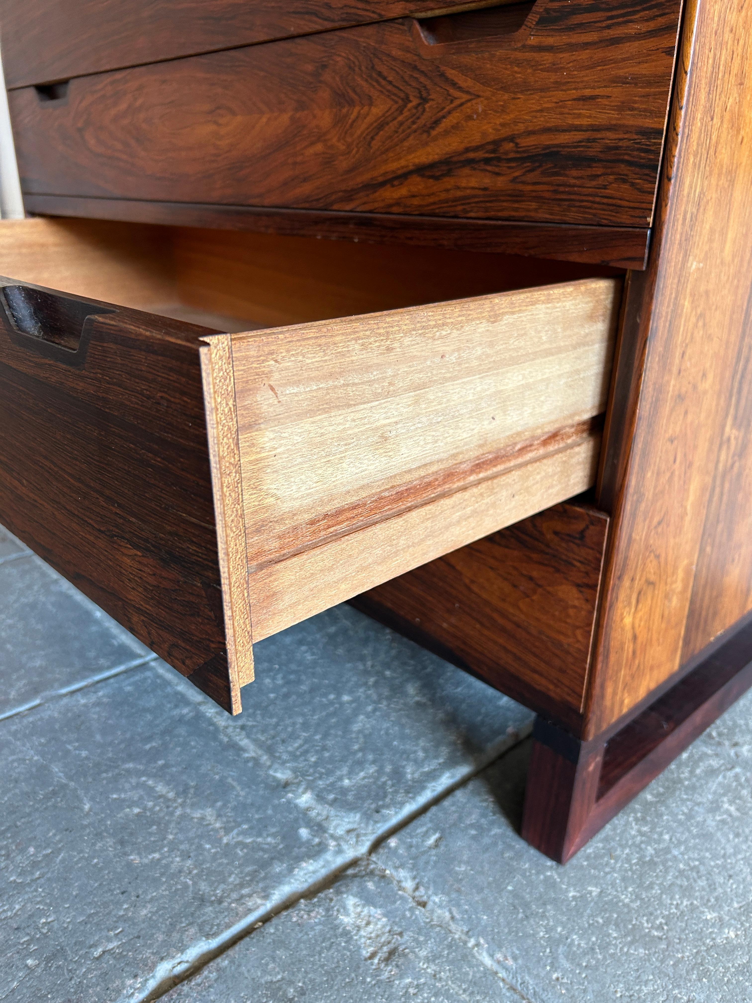 Stunning danish modern Svend Langkilde Rosewood 6 drawer tall dresser  3
