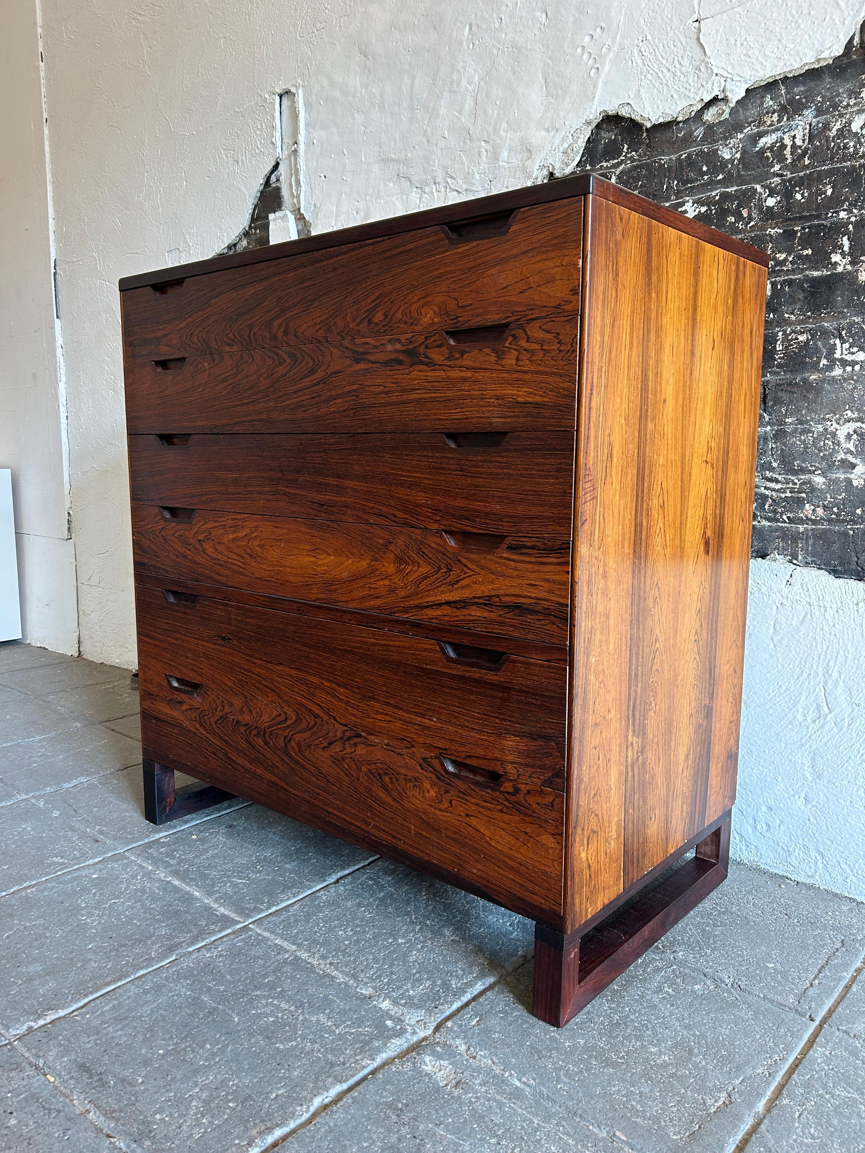 Danish Stunning danish modern Svend Langkilde Rosewood 6 drawer tall dresser 