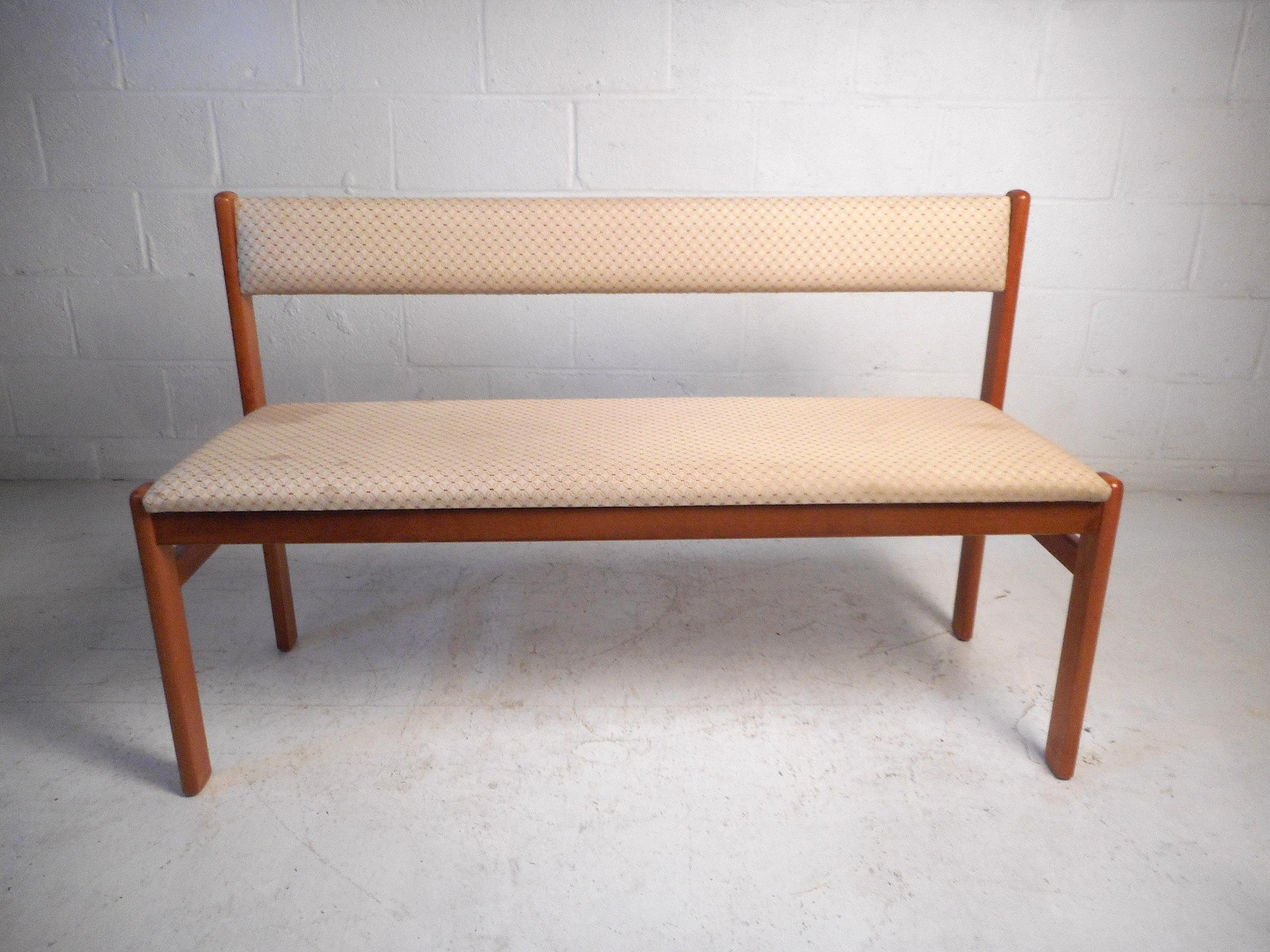 Late 20th Century Stunning Danish Modern Upholstered Sectional Bench