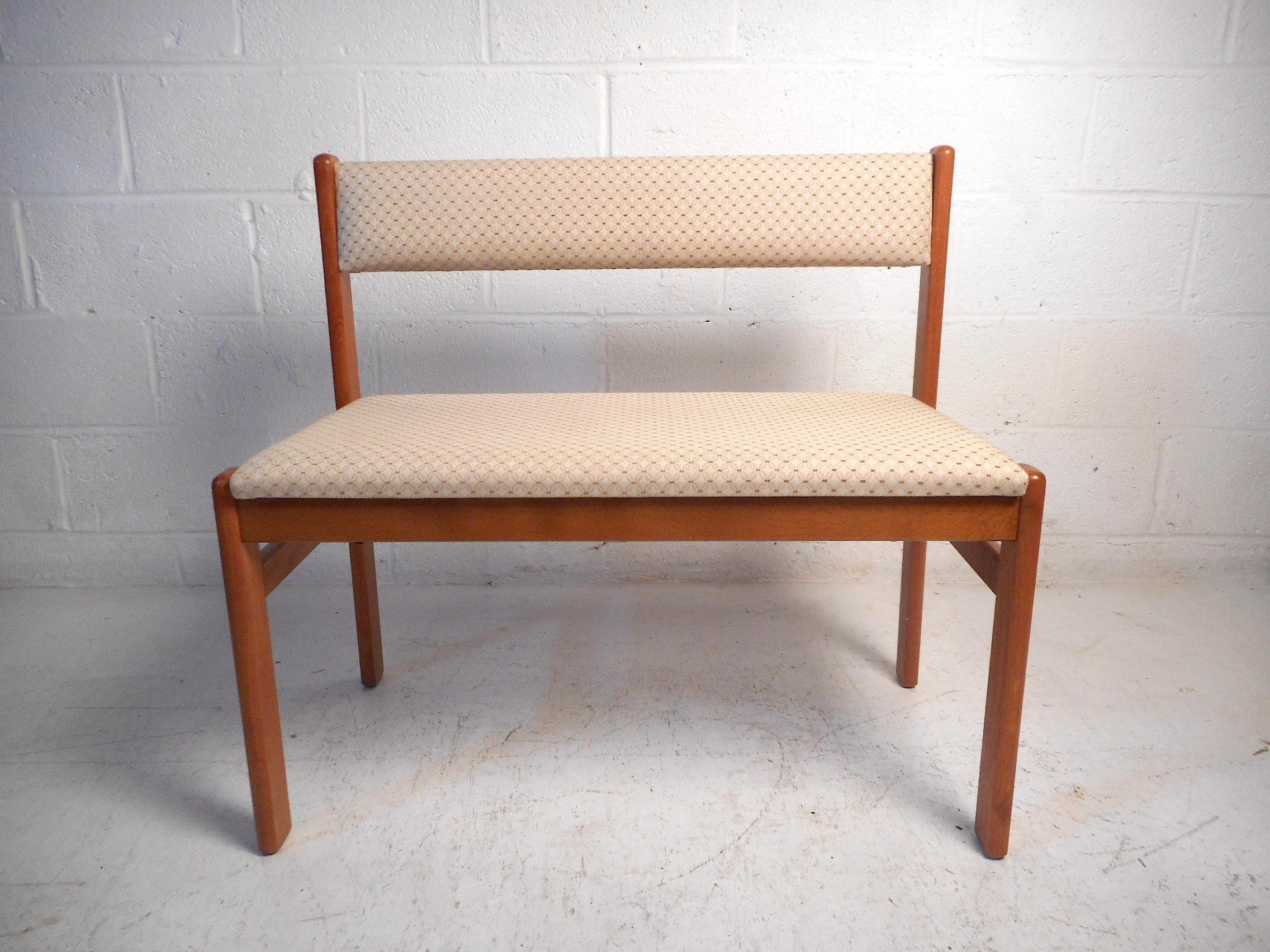 Stunning Danish Modern Upholstered Sectional Bench 1