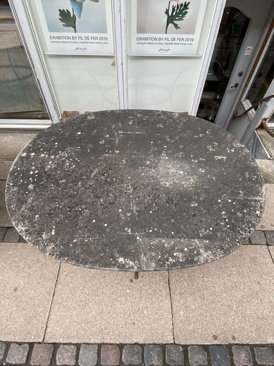 Stunning Dark Marble Top Iron Framed Table for 6-France 1900  3