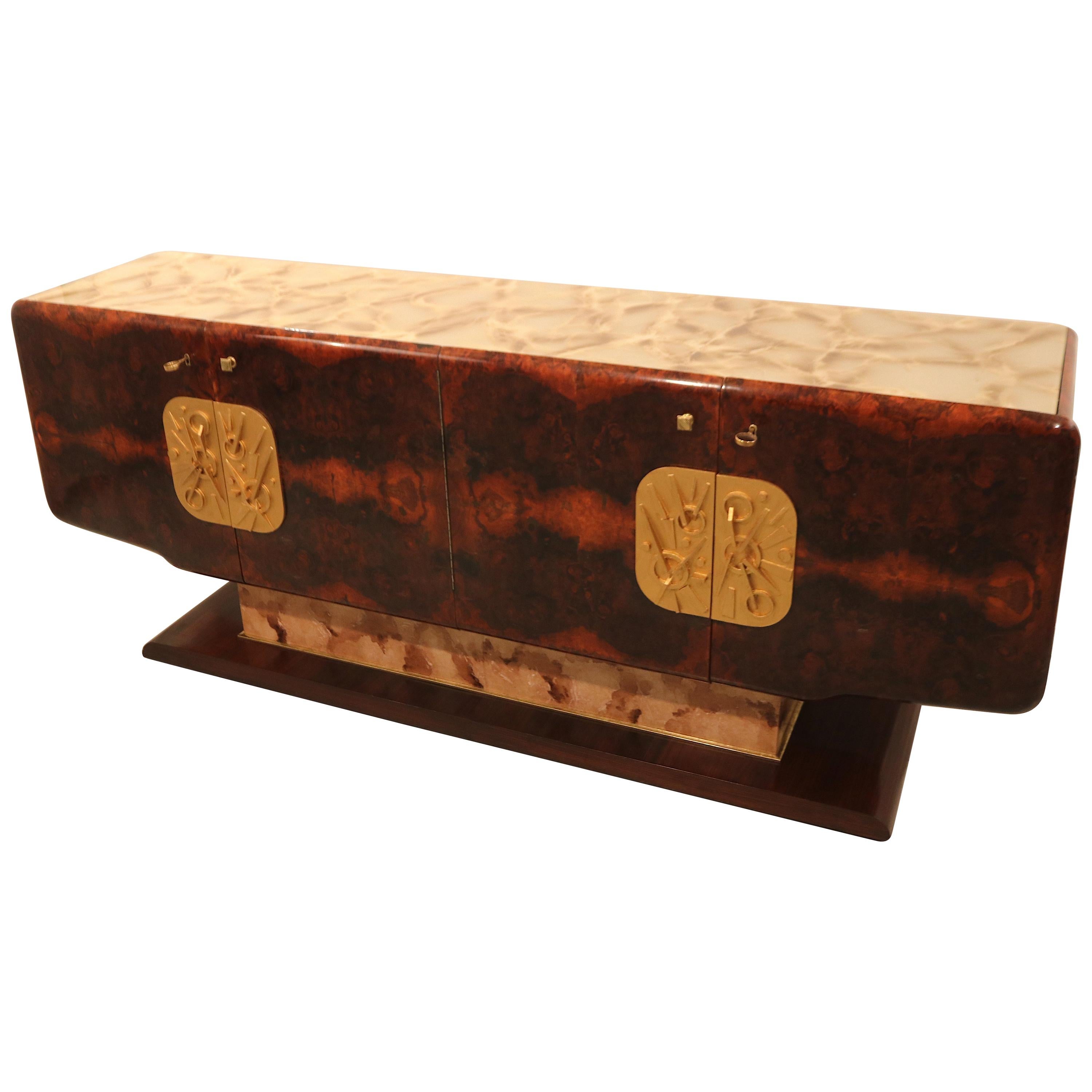Stunning Burl Wood Sideboard by Milo Baughman at 1stdibs