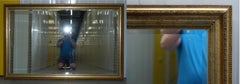 Stunning Decorative Large Giltwood Overmantel / Wall Mirror with Beveled Glass