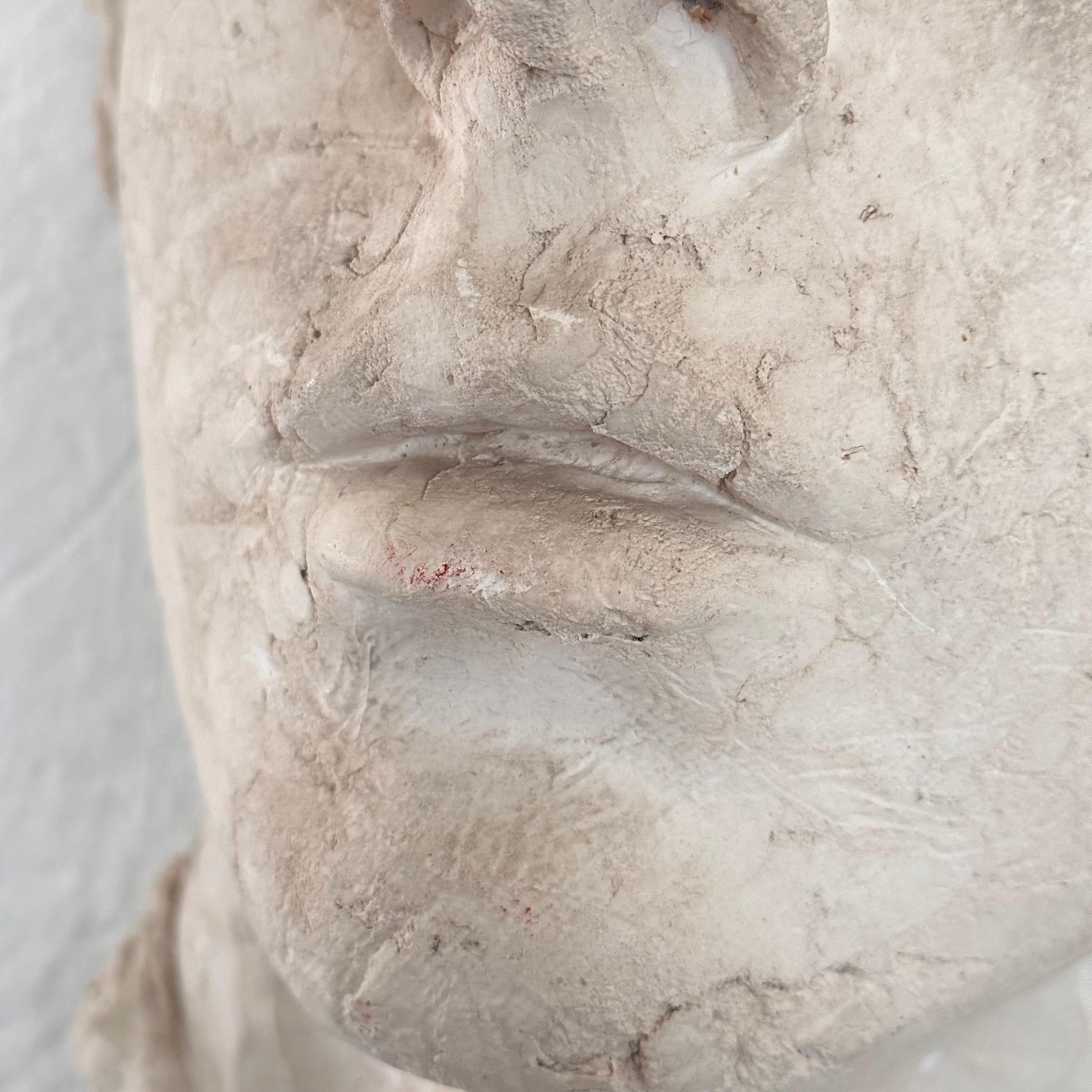 Stunning Decorative Roman Gypsum Face, 1970s Reproduction For Sale 3