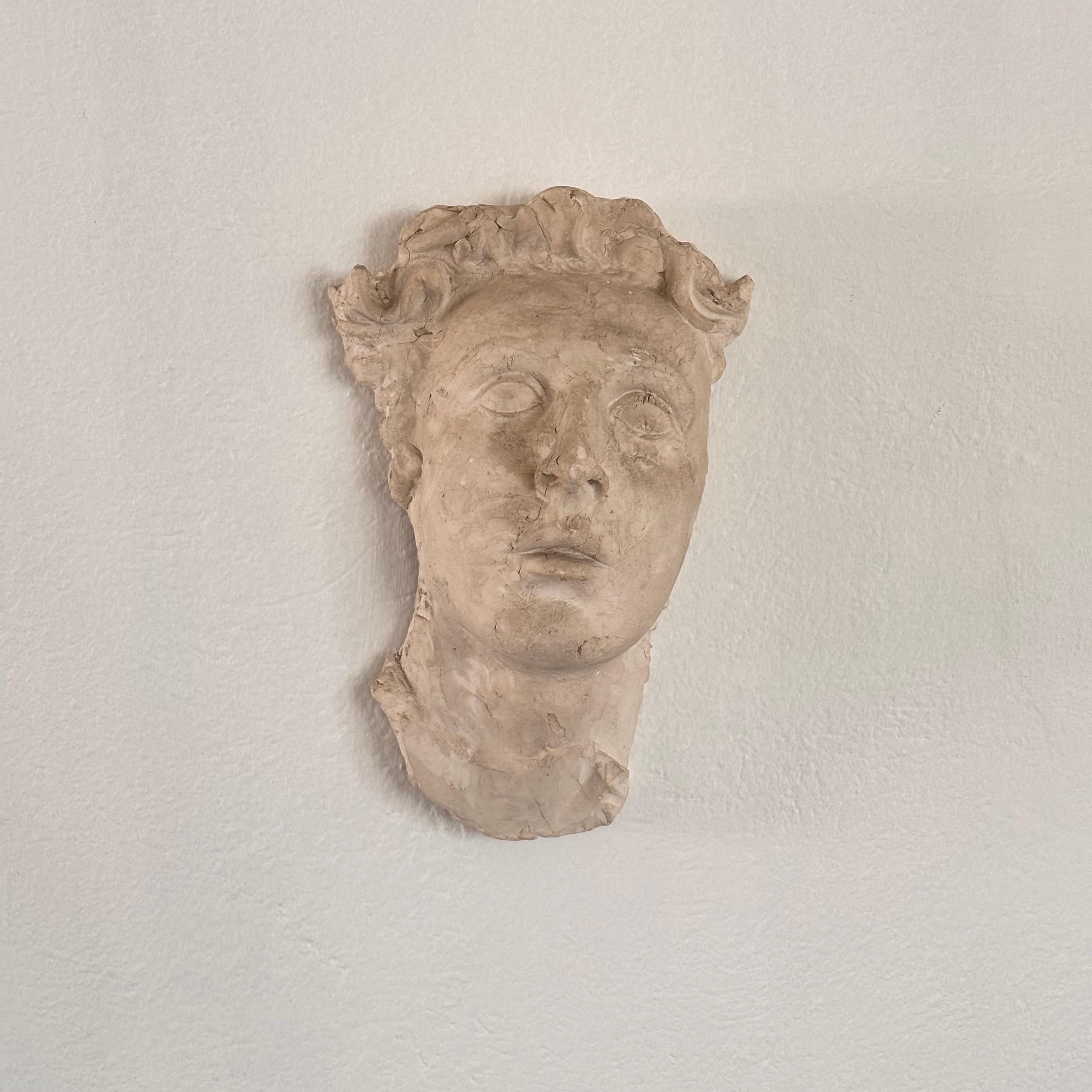 Stunning Decorative Roman Gypsum Face, 1970s Reproduction For Sale 5