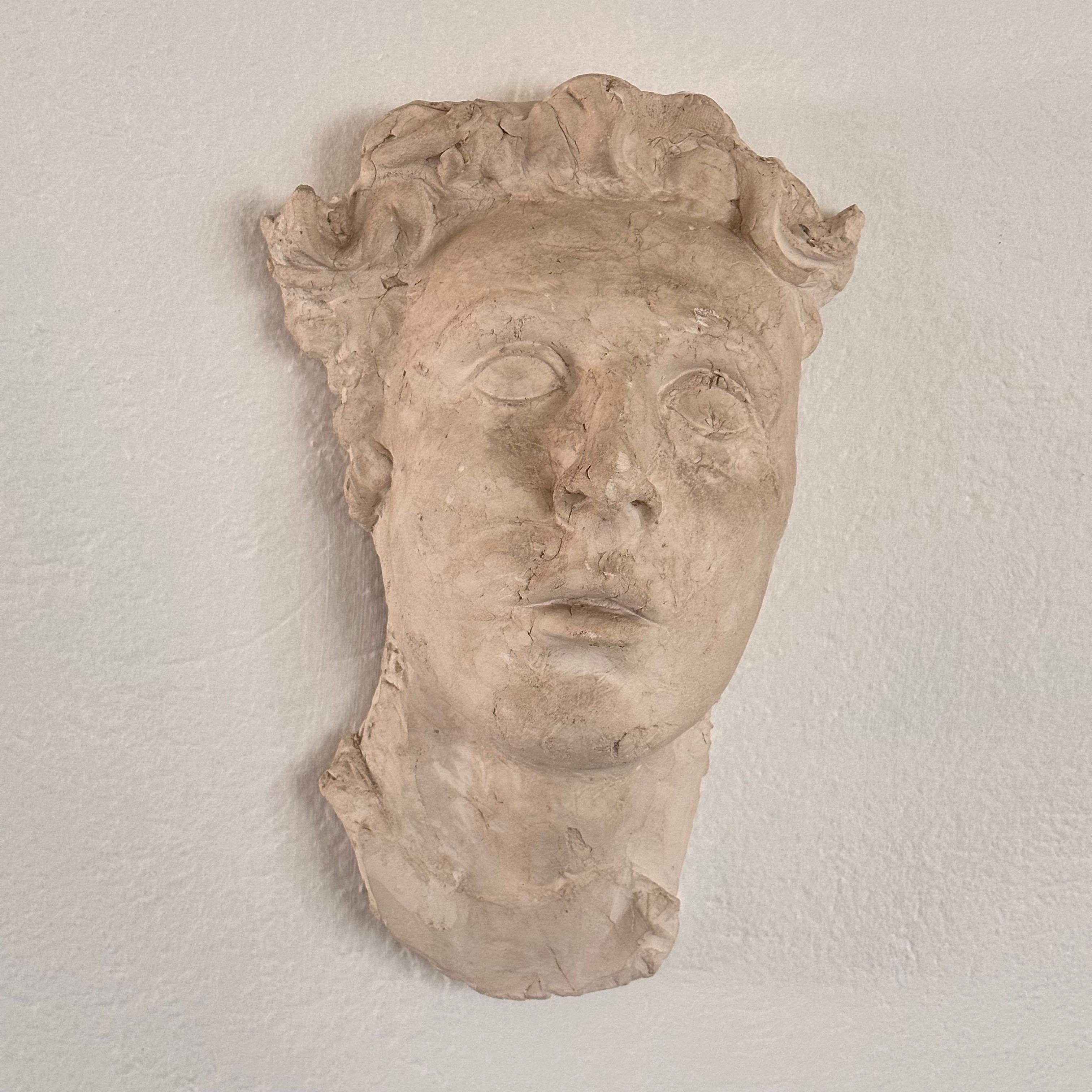 Stunning Decorative Roman Gypsum Face, 1970s Reproduction For Sale 6