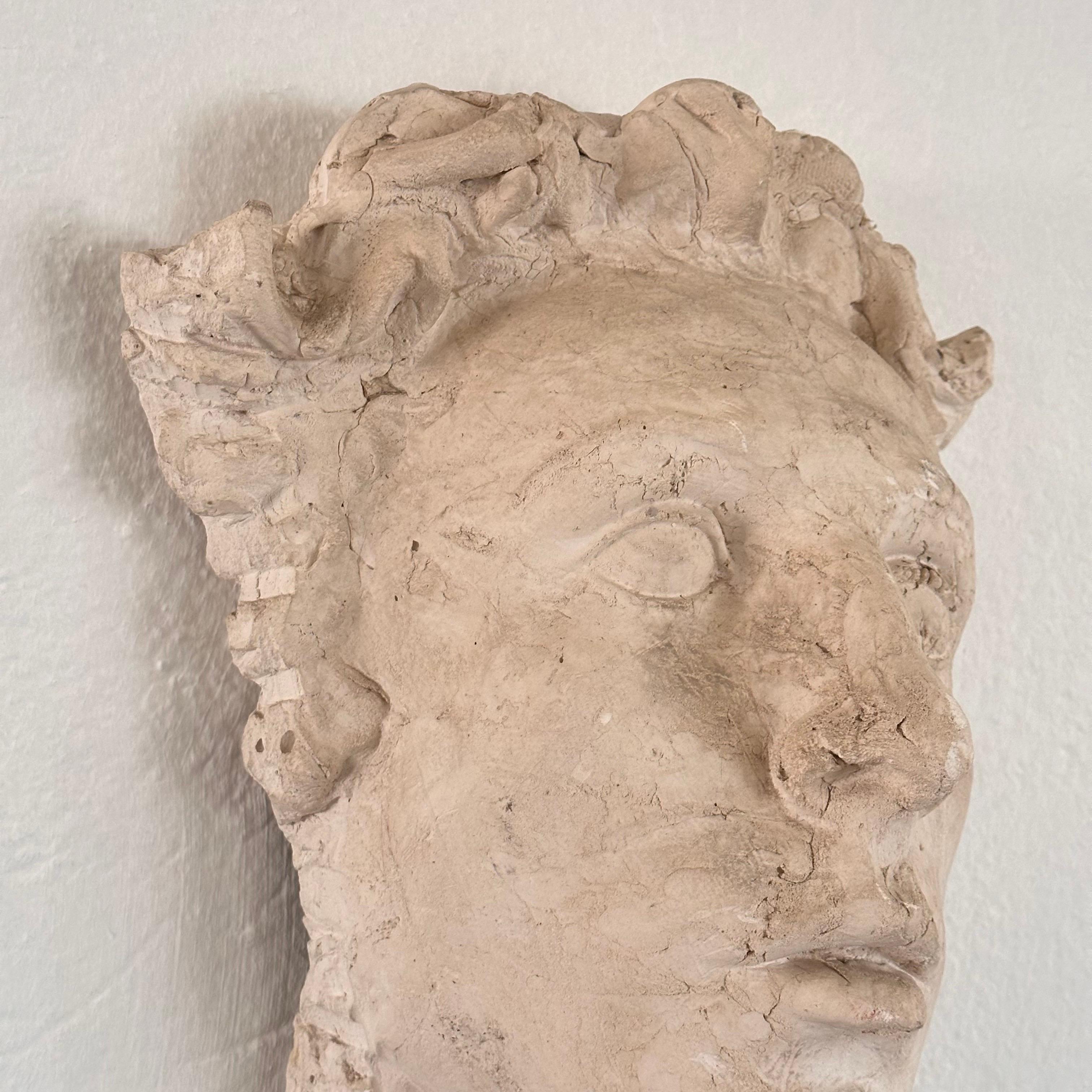 Stunning Decorative Roman Gypsum Face, 1970s Reproduction For Sale 7
