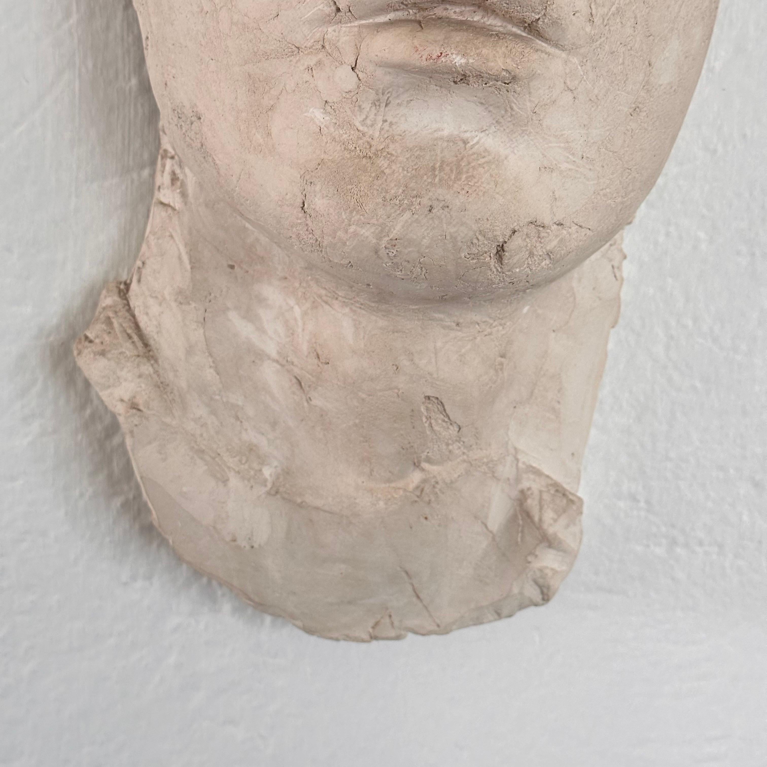 Stunning Decorative Roman Gypsum Face, 1970s Reproduction For Sale 8