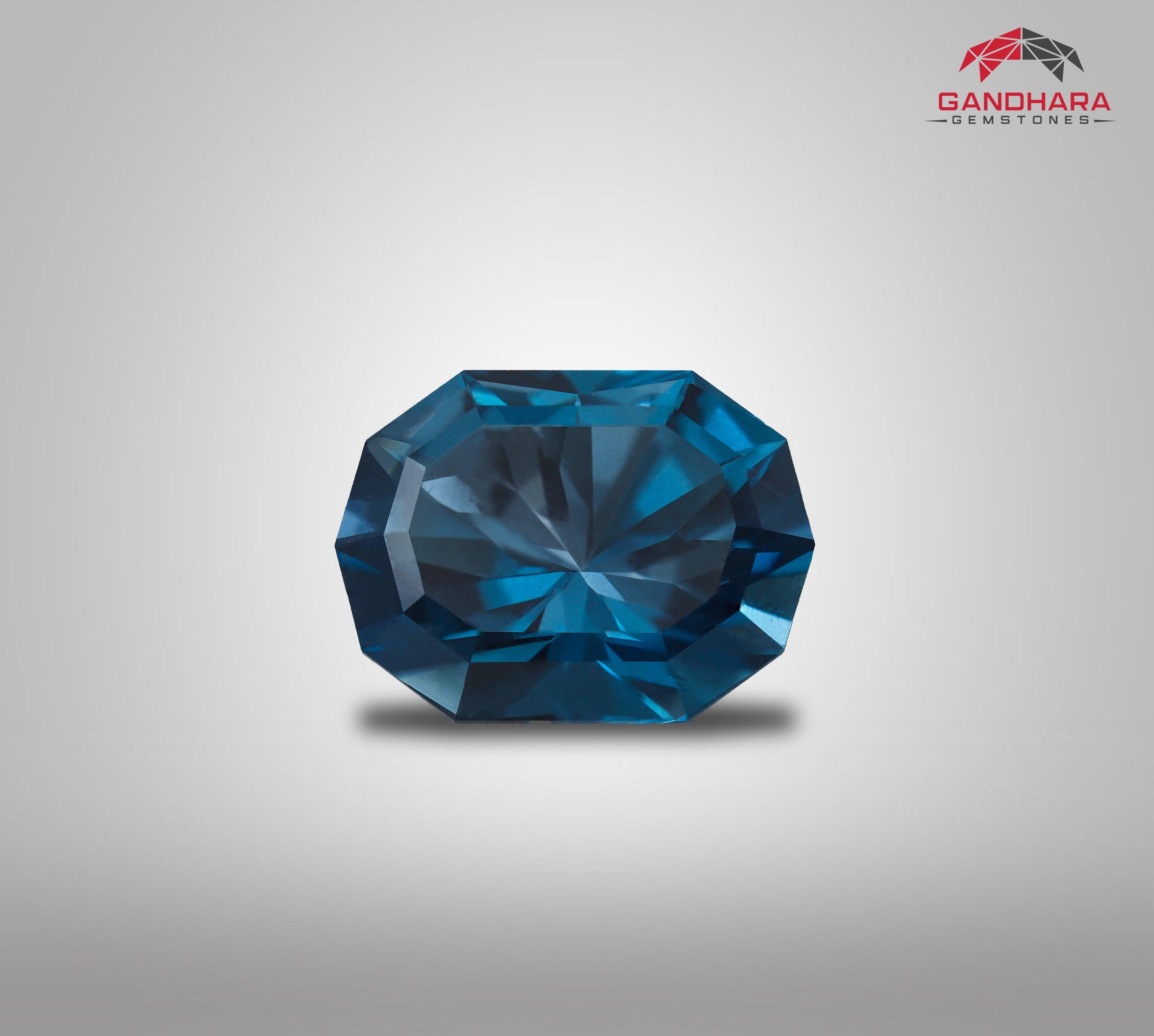Stunning Deep London Blue Topaz, available for sale at wholesale price, natural high-quality 18.25 carats  Loop Clean clarity, certified topaz from Africa.

Product Information:
GEMSTONE NAME	Stunning Deep London Blue Topaz
WEIGHT	18.25
