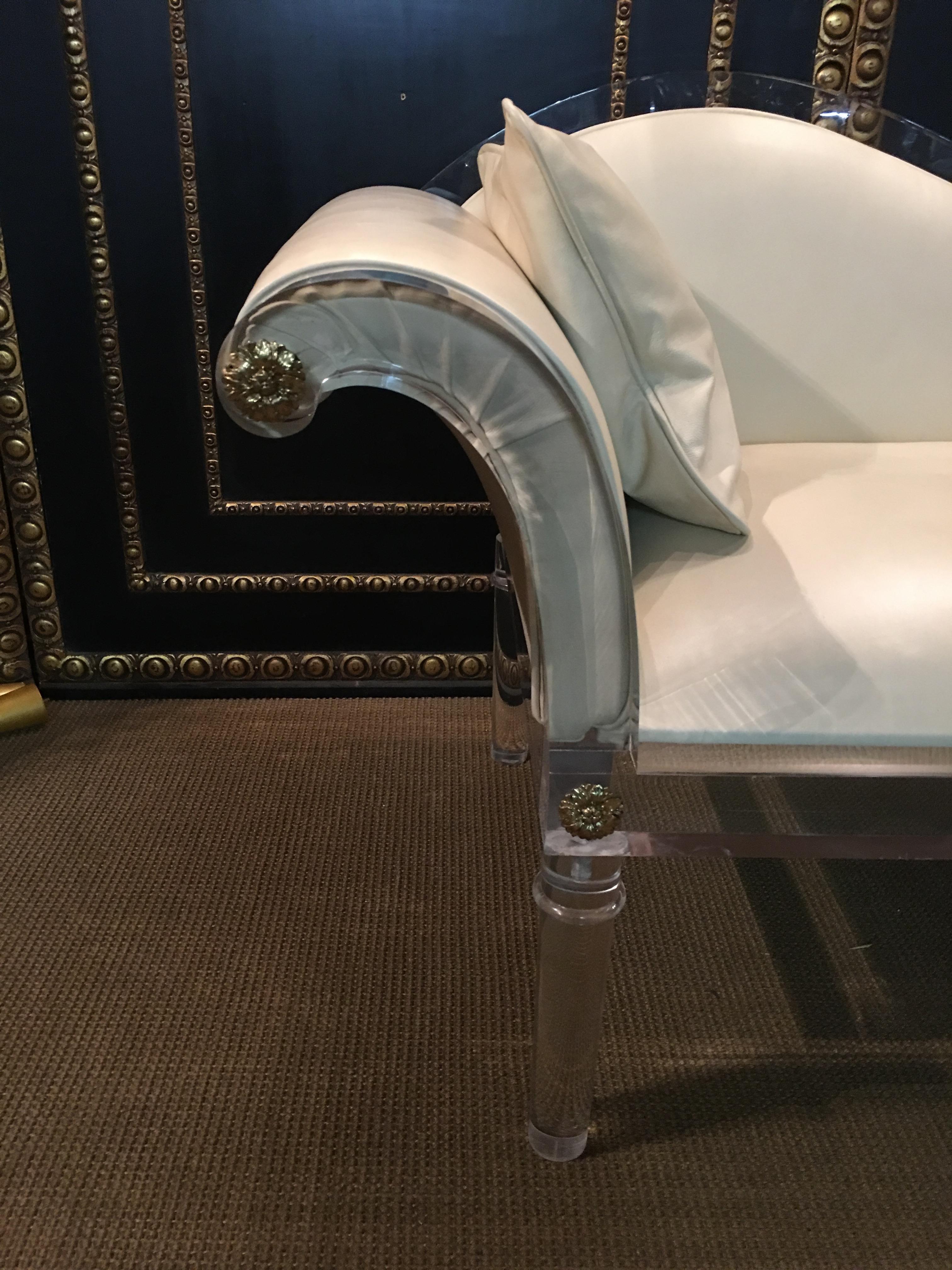 Glazed Stunning Design Sofa Unique Design with Crystal Clear Acrylic