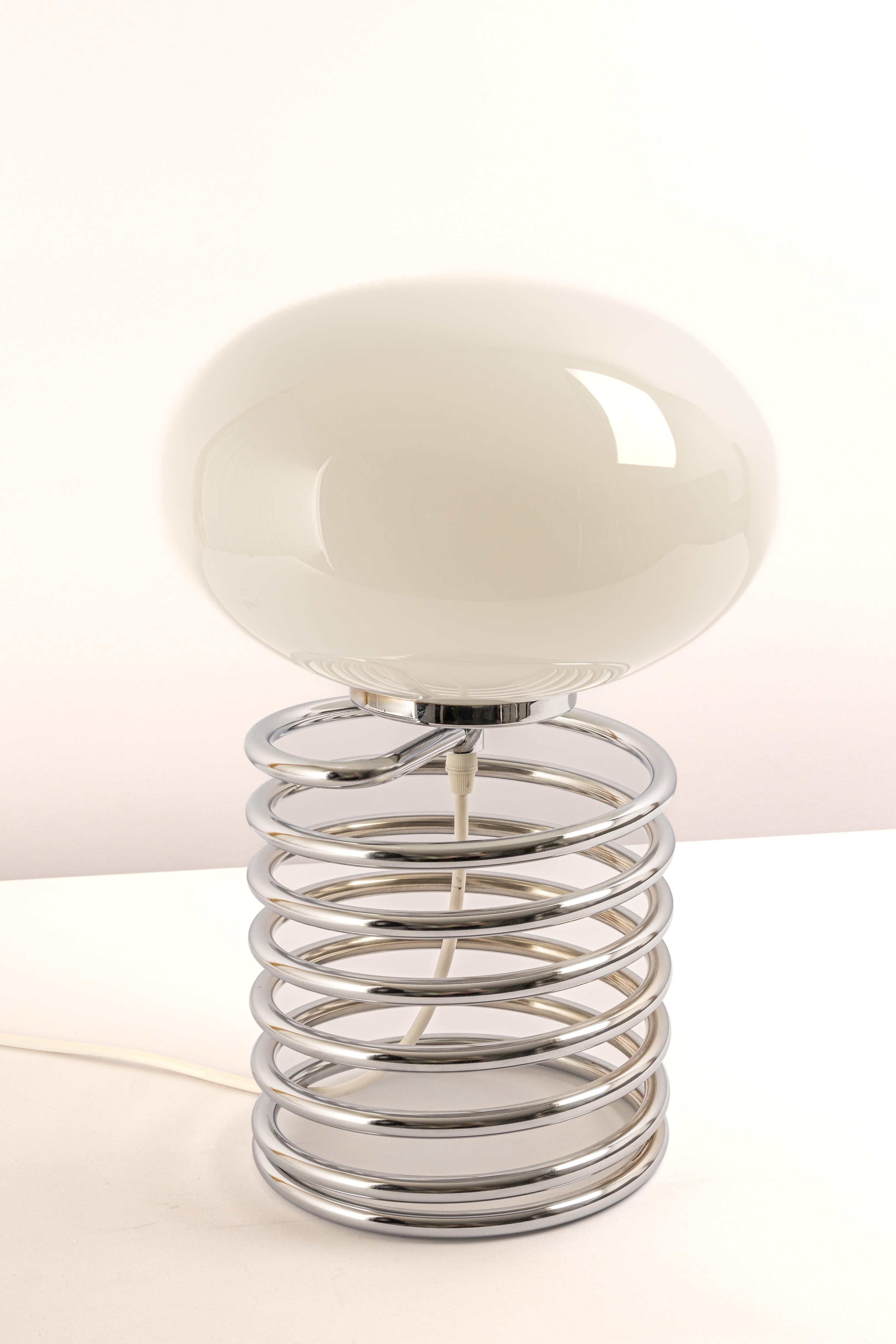 Mid-Century Modern 1 of 2 Stunning Design Spiral Table Lamp, Ingo Maurer, 1970s For Sale