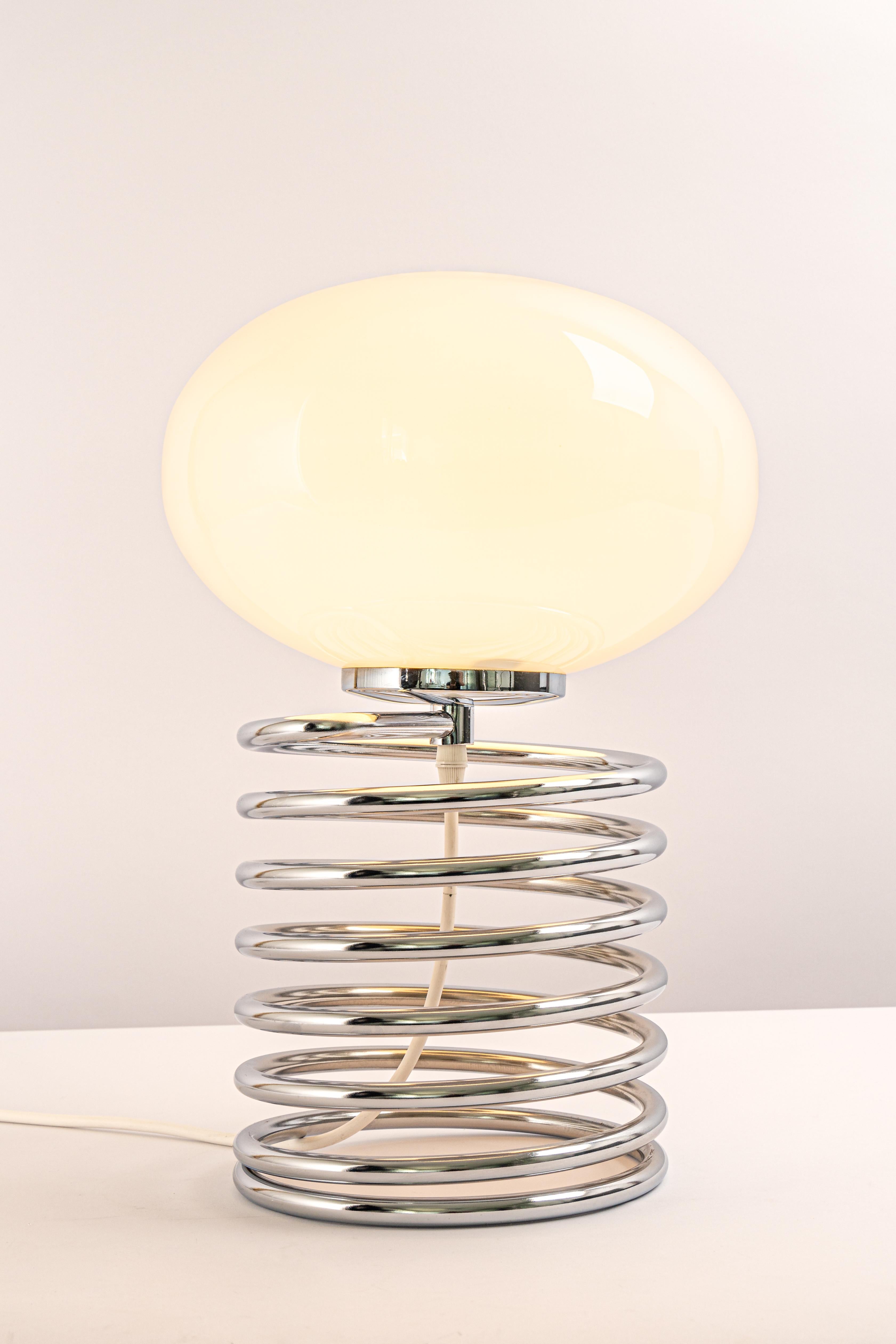 Late 20th Century 1 of 2 Stunning Design Spiral Table Lamp, Ingo Maurer, 1970s For Sale