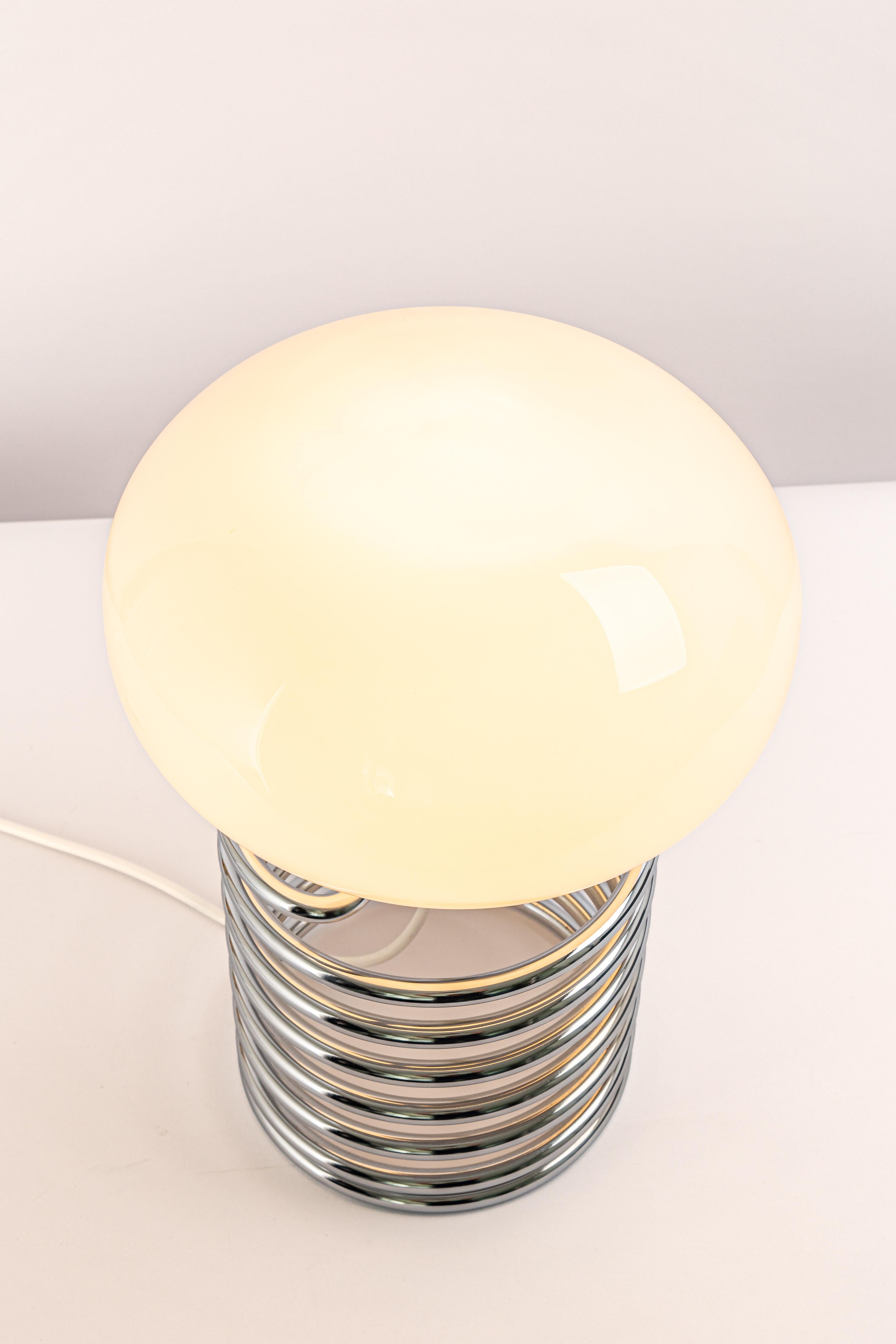 1 of 2 Stunning Design Spiral Table Lamp, Ingo Maurer, 1970s For Sale 1