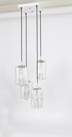 Stunning Designer Cascading Chandelier Murano glass by Kalmar, Austria, 1970s