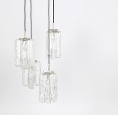 Stunning Designer Cascading Chandelier Murano Glass by Kalmar, Austria, 1970s