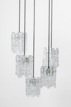 Stunning Designer Cascading Chandelier Murano Glass by Kalmar, Austria, 1970s
