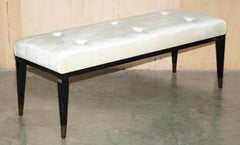 STUNNING DESIGNER FENDI CASA CHESTERFiELD TUFTED VELVET HALL BENCH