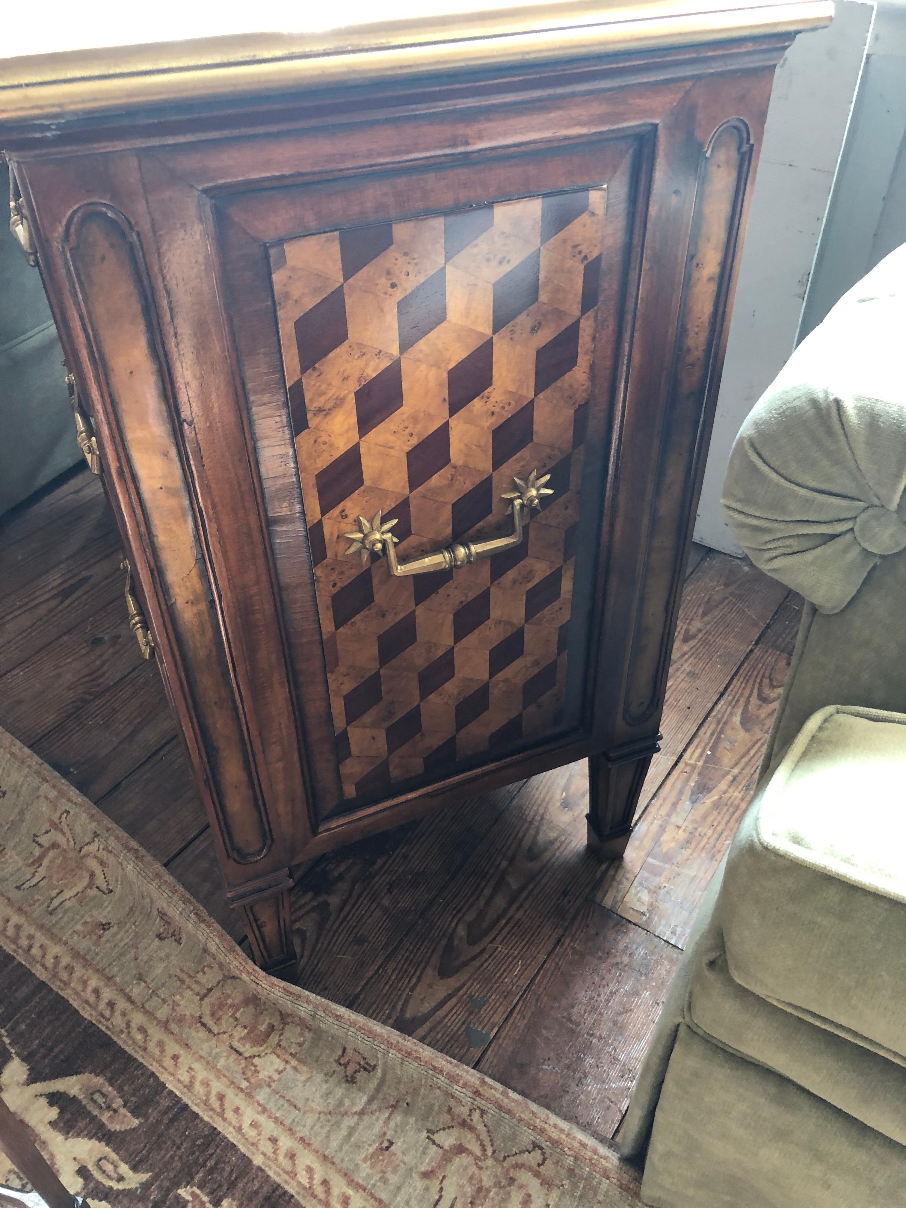 Contemporary Stunning Designer Inlaid Marquetry Mixed Wood Chest of Drawers For Sale