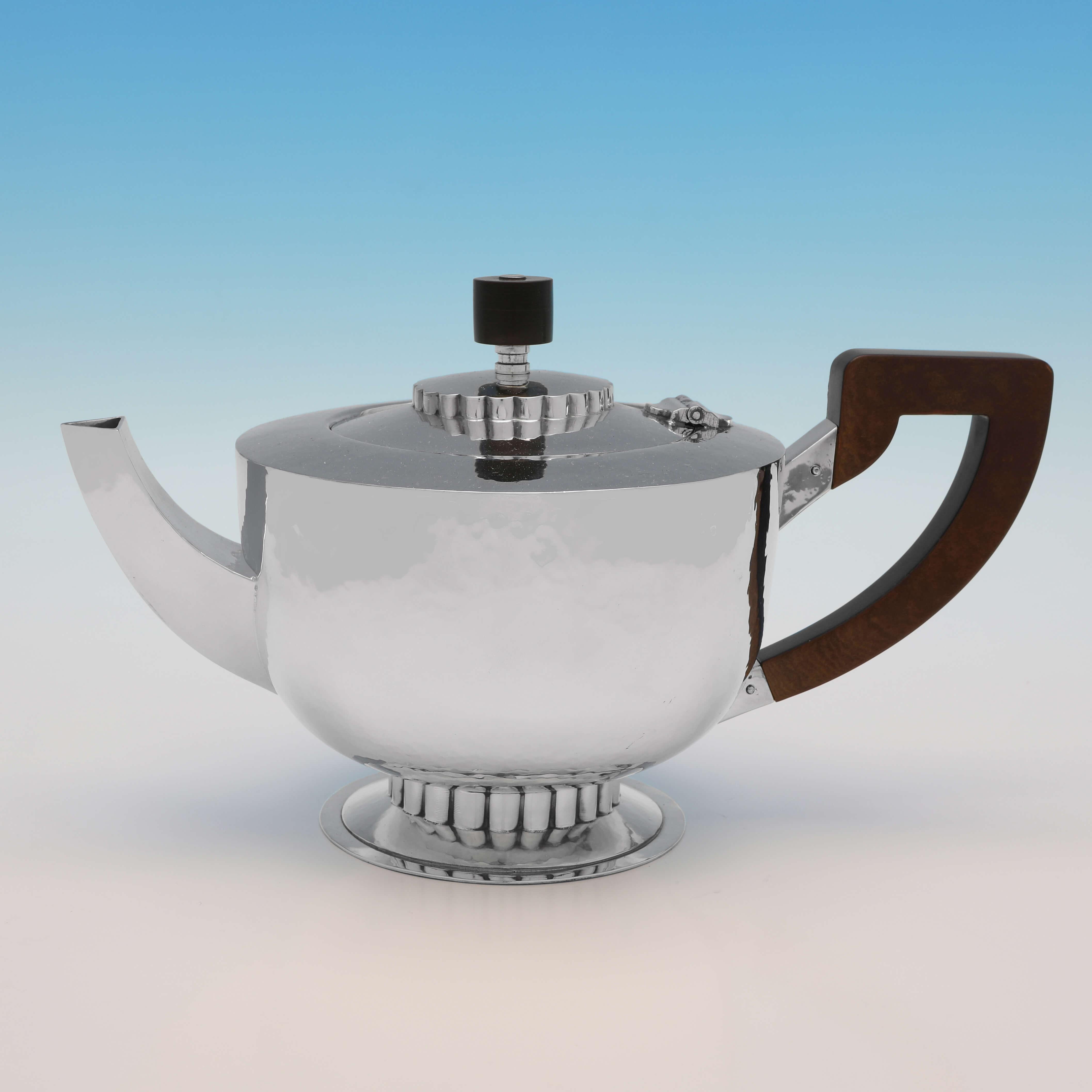 Mid-Century Modern Stunning Designer Sterling Silver Tea & Coffee Set, Mid Century, London 1947