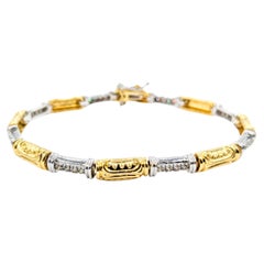 Stunning Diamond Bracelet In Two-Tone Gold