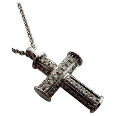 Stunning diamond cross 1ct diamonds VS-SI large cross pendant necklace