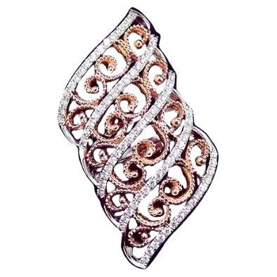 Stunning Diamond Dress Ring in 18K White Gold