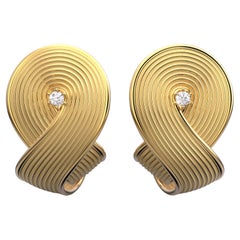 Stunning Diamond Earrings in 14k Gold , made in Italy. Only made to Order.