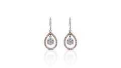 Atemberaubende Diamant-Ohrringe mit schillerndem 2,35 Karat rundem Diamanten im Brillantschliff