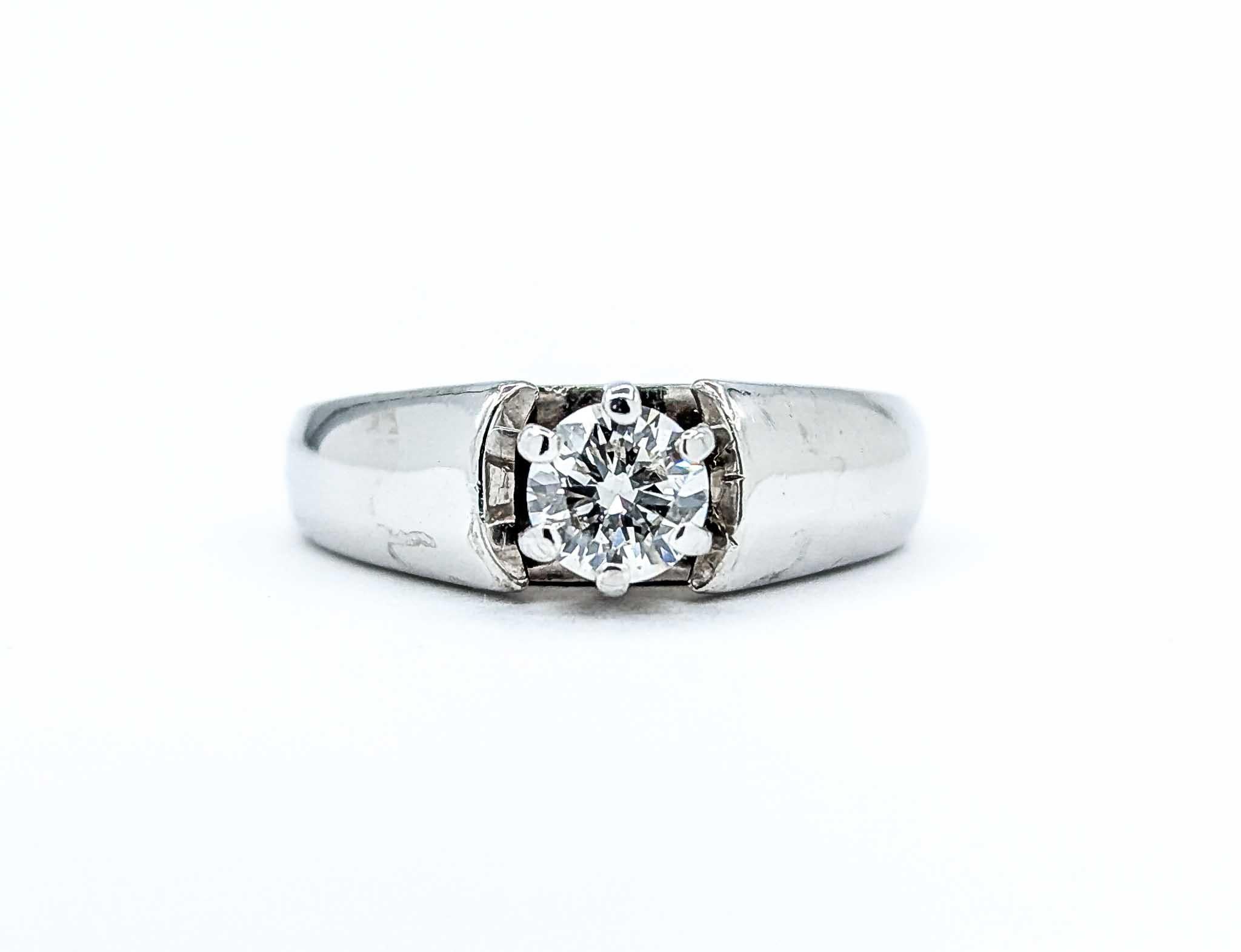 Stunning Diamond Engagement Ring Solitaire in 14k White Gold 4