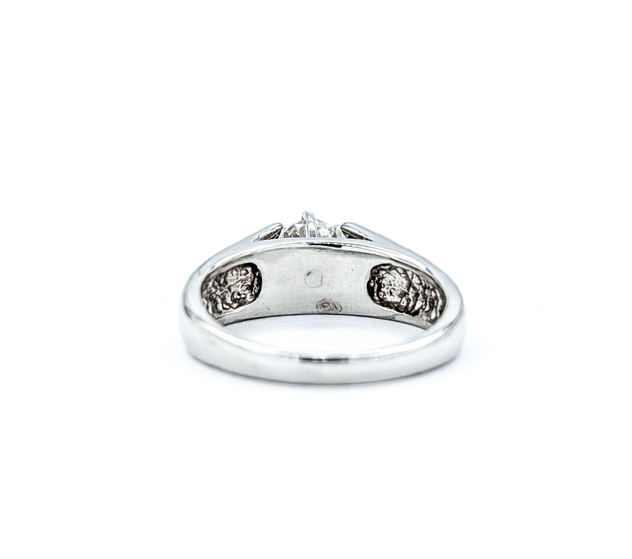 Stunning Diamond Engagement Ring Solitaire in 14k White Gold 1