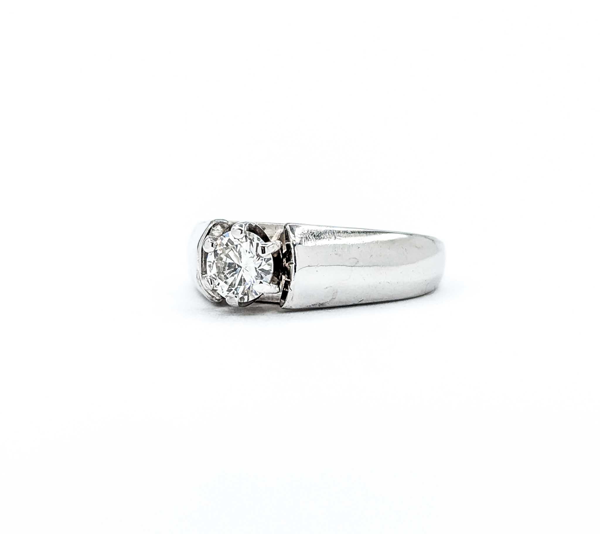 Stunning Diamond Engagement Ring Solitaire in 14k White Gold 3