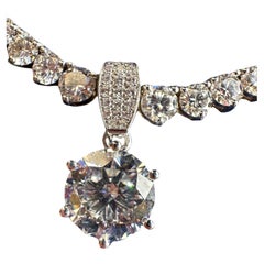 Stunning diamond necklace over 20 carats in 18KT gold