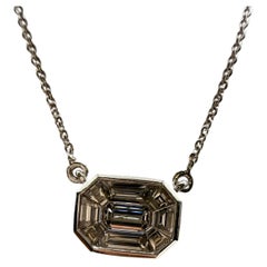 Stunning diamond pendant necklace bezel set 18KT