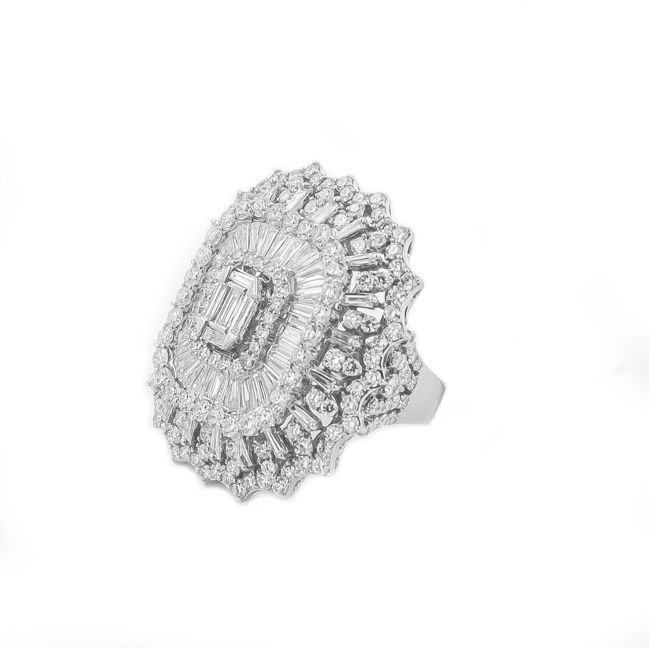 Stunning Diamond Ring 7.80 Carat 18 Karat White Gold 2