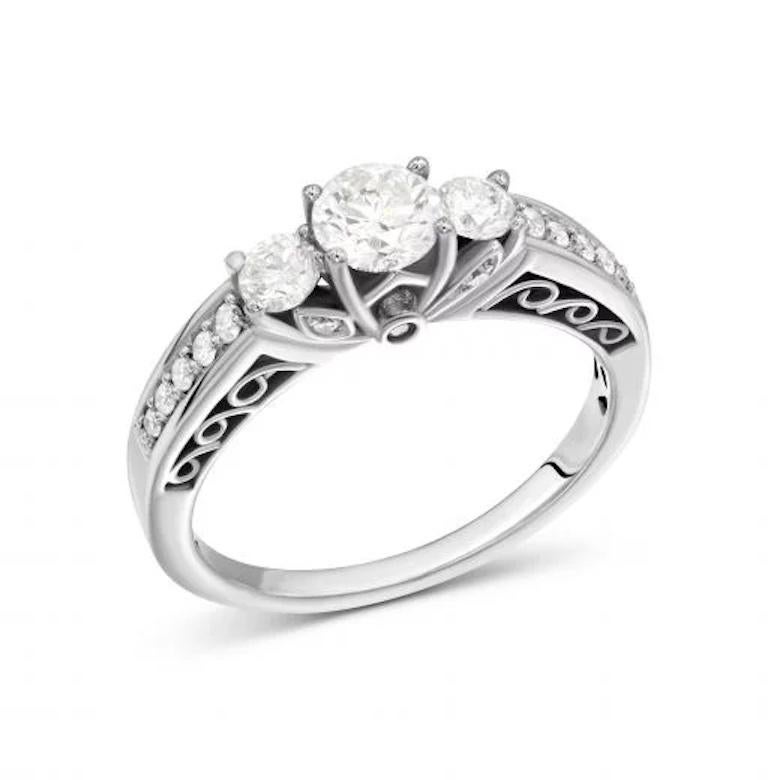 Antique Cushion Cut Stunning Diamond Unique Engagement 14k Ring for Her For Sale