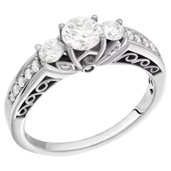 Stunning Diamond Unique Engagement 14k Ring for Her For Sale