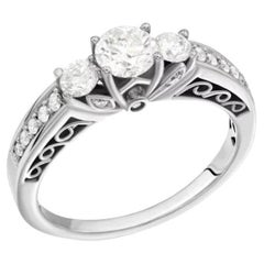 Stunning Diamond Unique Engagement 14k Ring for Her