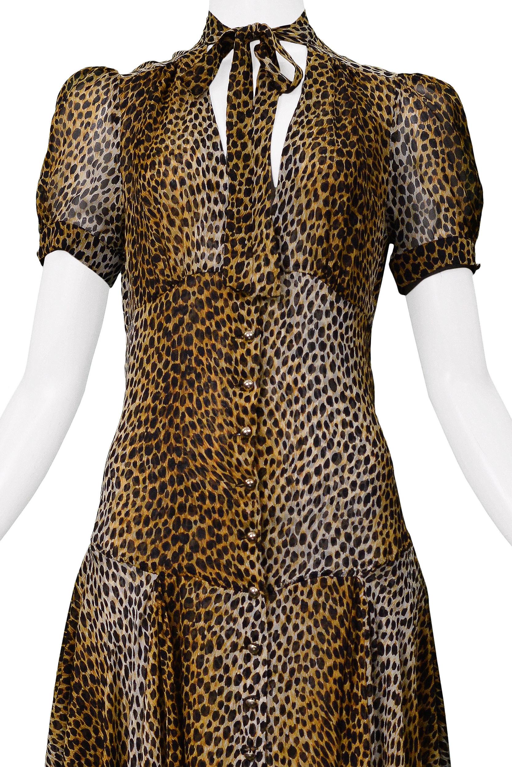 leopard print evening gown