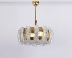 Stunning Doria Ice Glass Tubes Chandelier, Germany, 1960s