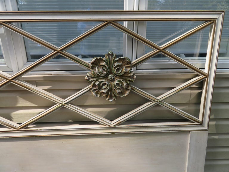 Stunning Dorothy Draper Style Lattice Kingsize Headboard Regency Modern