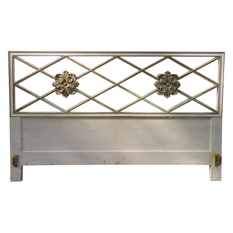 Stunning Dorothy Draper Style Lattice Kingsize Headboard Regency Modern