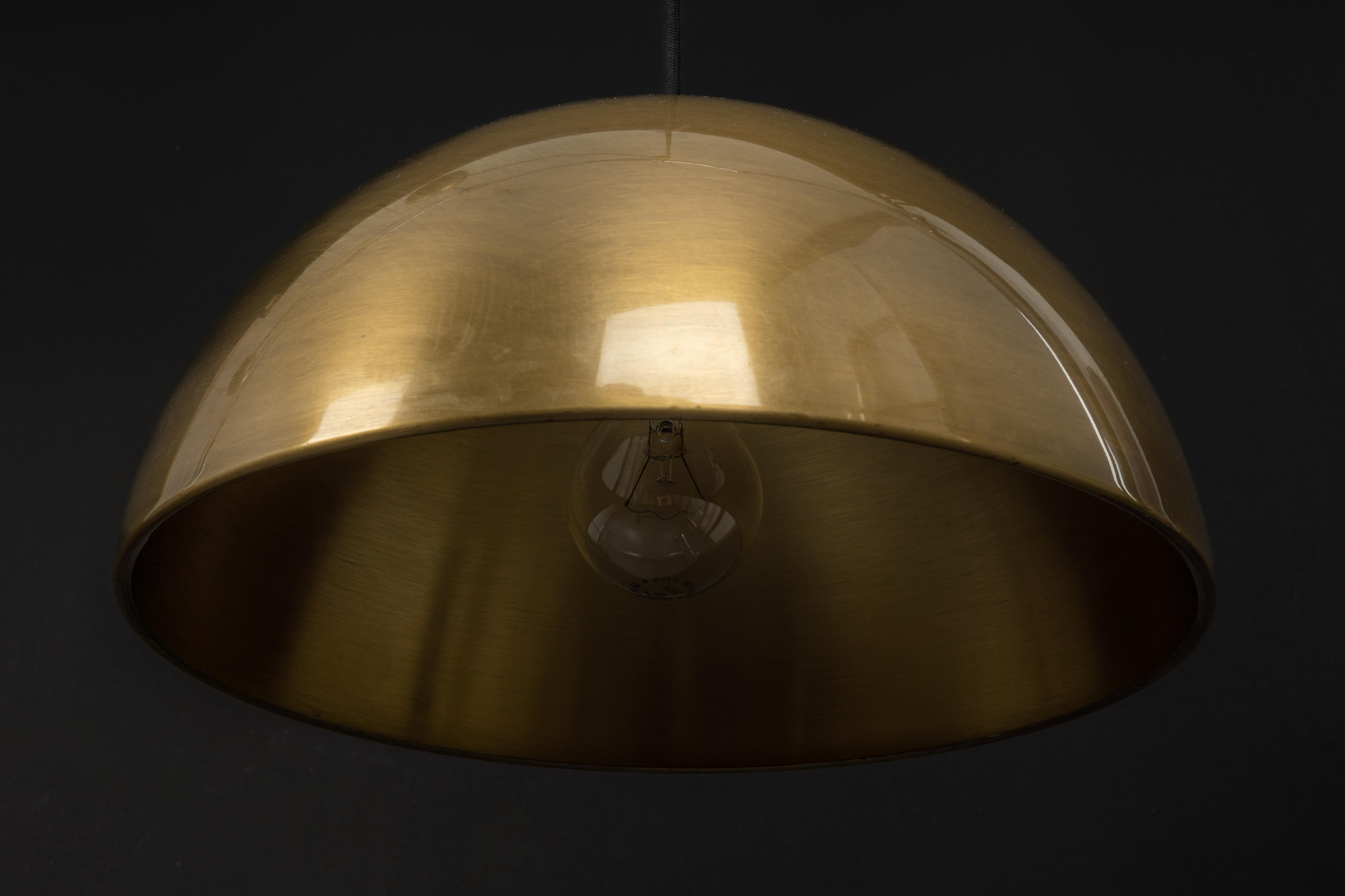 Stunning Double Brass Pendant with Adjustable Counter Weights by Florian Schulz For Sale 4
