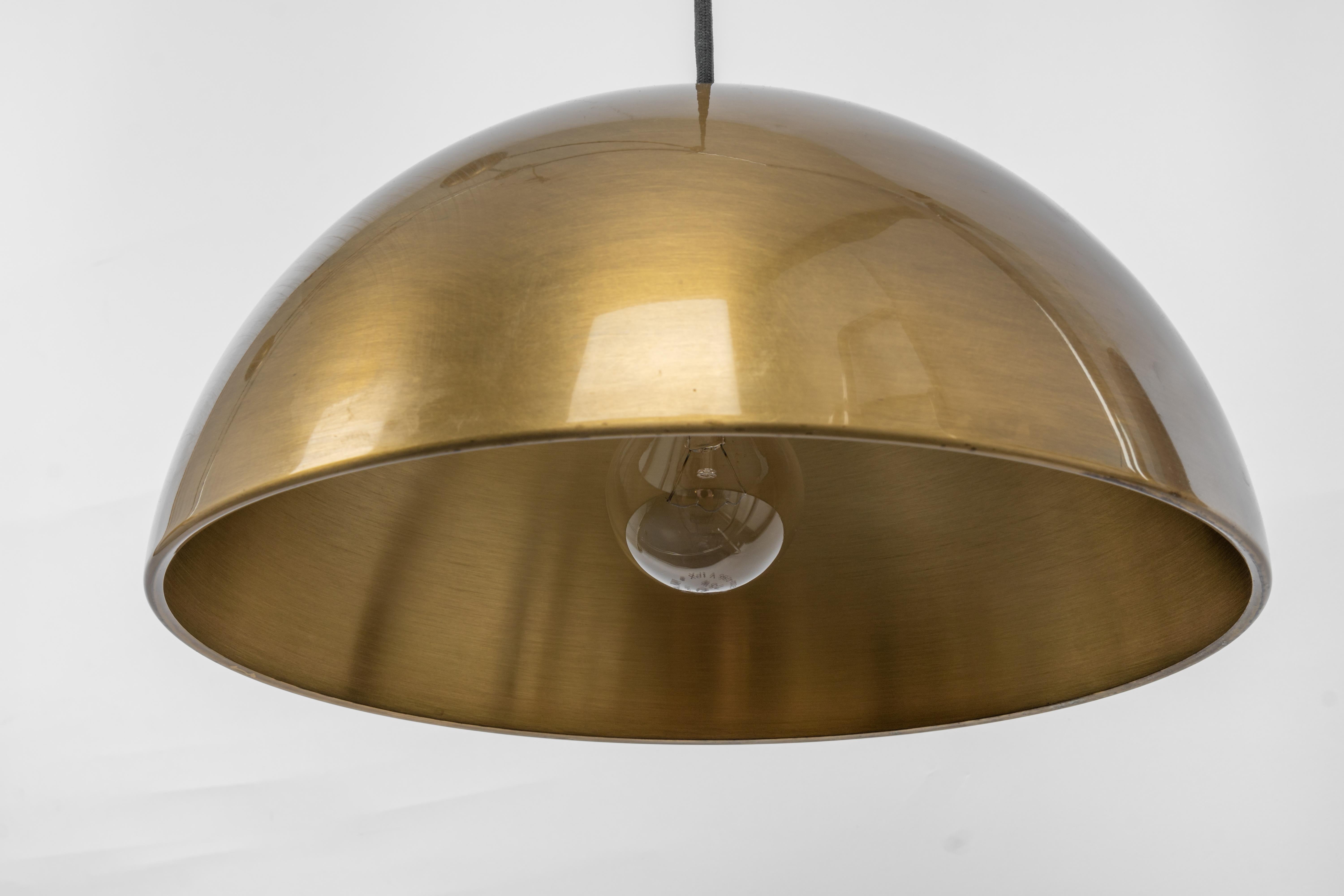 German Stunning Double Brass Pendant with Adjustable Counter Weights by Florian Schulz For Sale