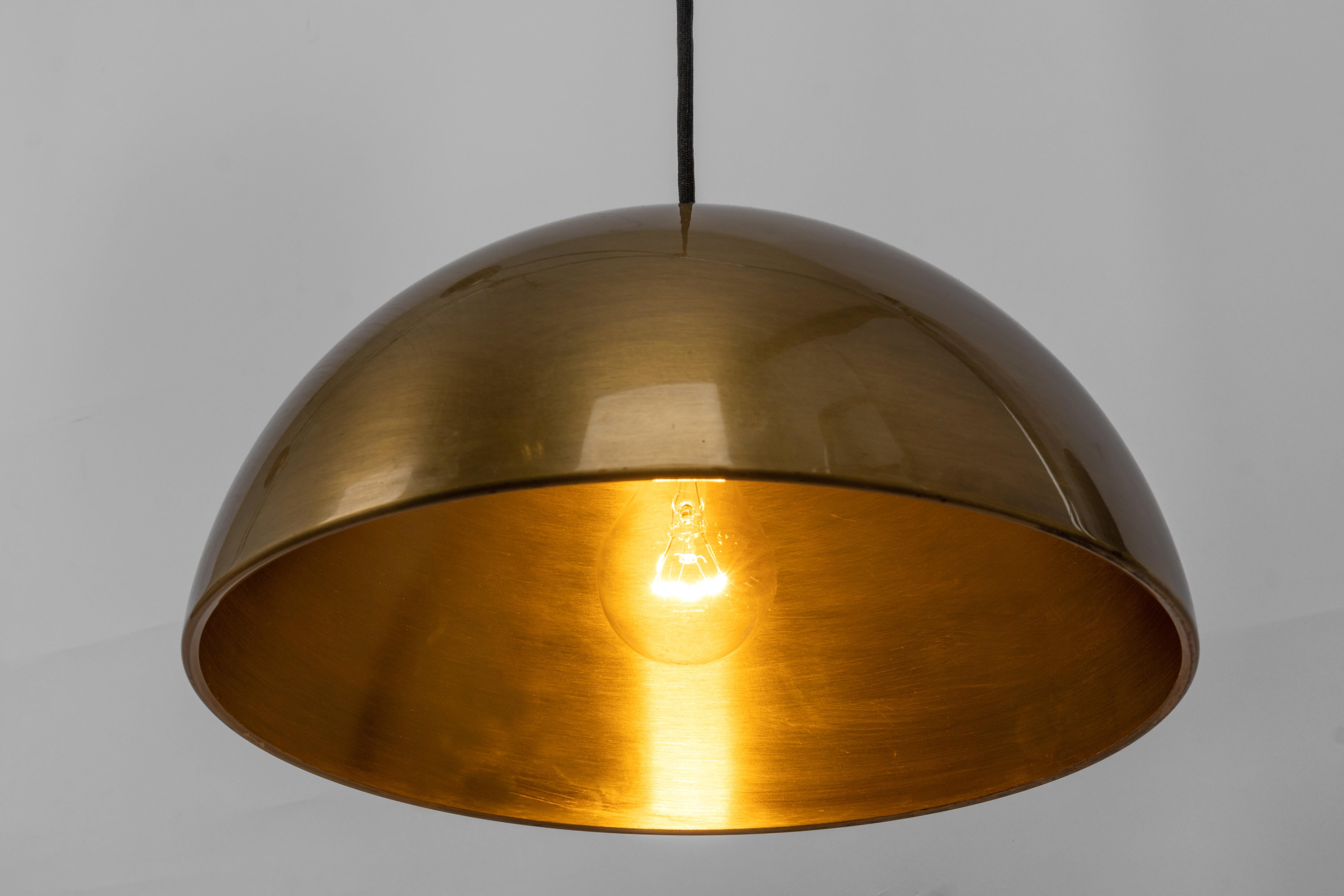 Stunning Double Brass Pendant with Adjustable Counter Weights by Florian Schulz For Sale 2