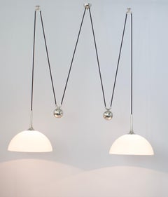 Stunning Double Chrome Pendant with Adjustable Counter Weights by Florian Schulz