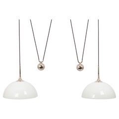 Stunning Double Chrome Pendant with Adjustable Counter Weights by Florian Schulz